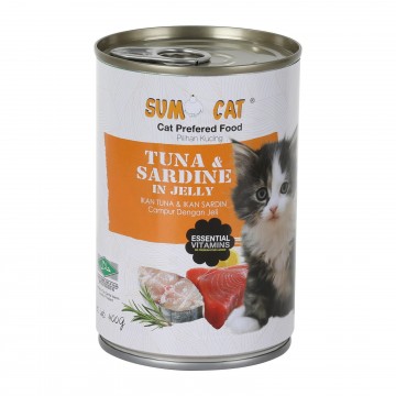 Sumo Cat Tuna and Sardine in Jelly 400g Carton (24 Cans)
